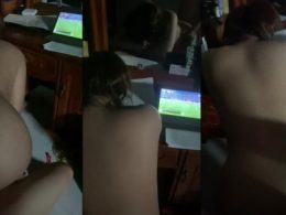 Xem đa bóng mà em cũng không tha