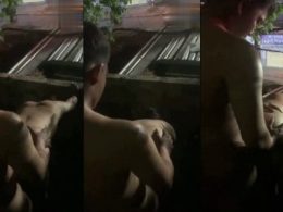 Đứng quay clip cho bạn và người yêu làm tình ở ban công