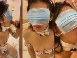 Em nữ sinh cosplay bò sữ thèm khát muốn anh xuất vào mồm