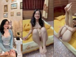 Kẹp vú bướm em nhóp nhép nước còn bắt em nghịch bứm cho anh quay