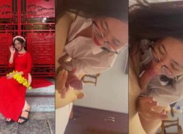Em gái kính cận trong bộ đồ công sở